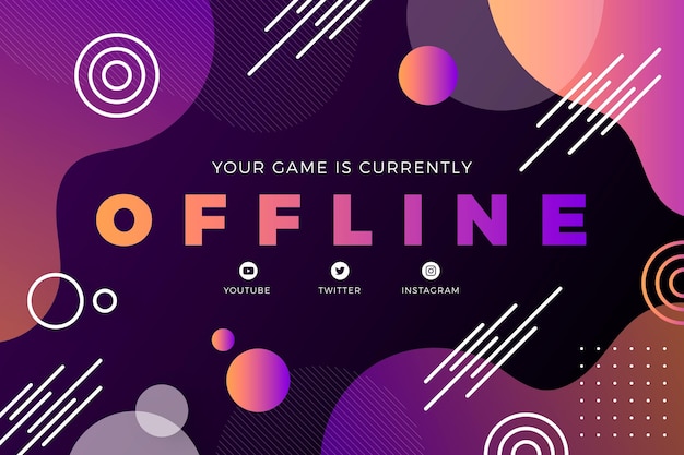 Twitch banner offline abstrato