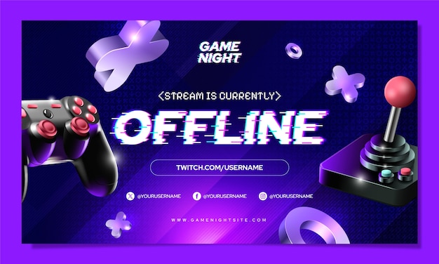 Twitch de fundo da noite de jogo