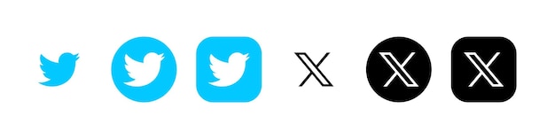 Vetor twitter novo logo twitter x twitter logo vinnitsa ucrânia 25 de julho de 2023