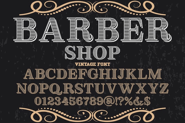 Typography shadow effect projeto barbearia