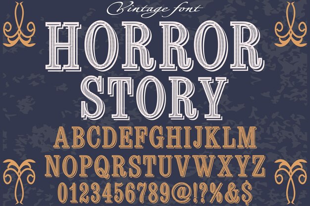 Typography typeface typography font design história de terror