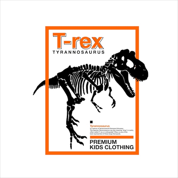 Dinossauro T-Rex. Imagem Dos Desenhos Animados Como Um Esqueleto E Carne.  Royalty Free SVG, Cliparts, Vetores, e Ilustrações Stock. Image 48805388