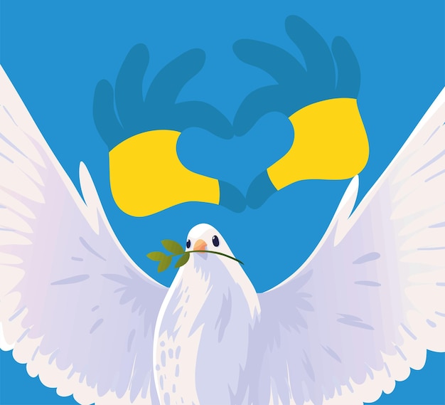Ucrânia sem pássaro pombo de guerra