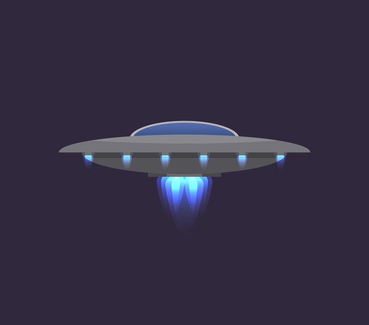 Vetor ufo no ícone do espaço profundo