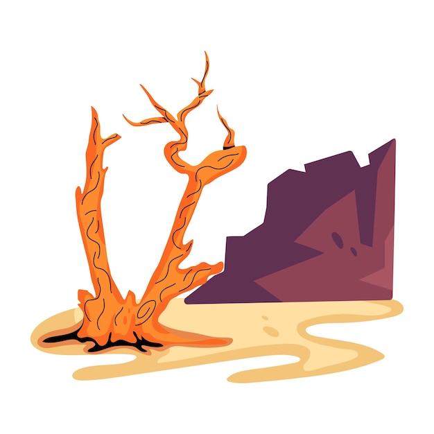 Último ícone plano da montanha rochosa