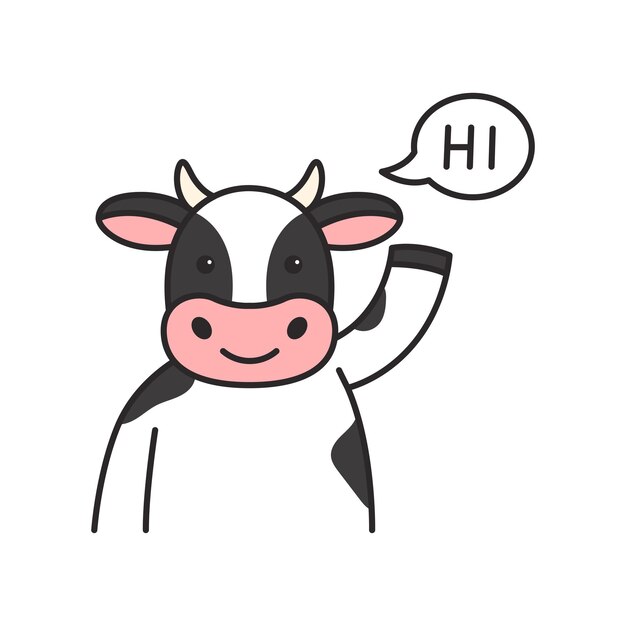 Um adesivo de vaca bonito.