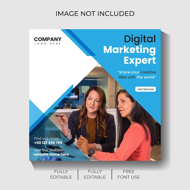 Um anúncio especializado em marketing digital para uma empresa.