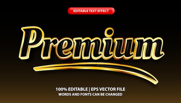 Vetor um anúncio preto e dourado de premium com fundo preto.