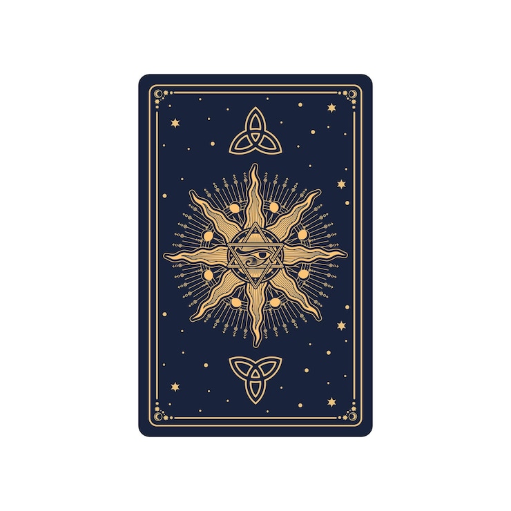Vetor um baralho de cartas de tarot de estilo vintage, previsões mágicas do futuro, personagens misteriosos.