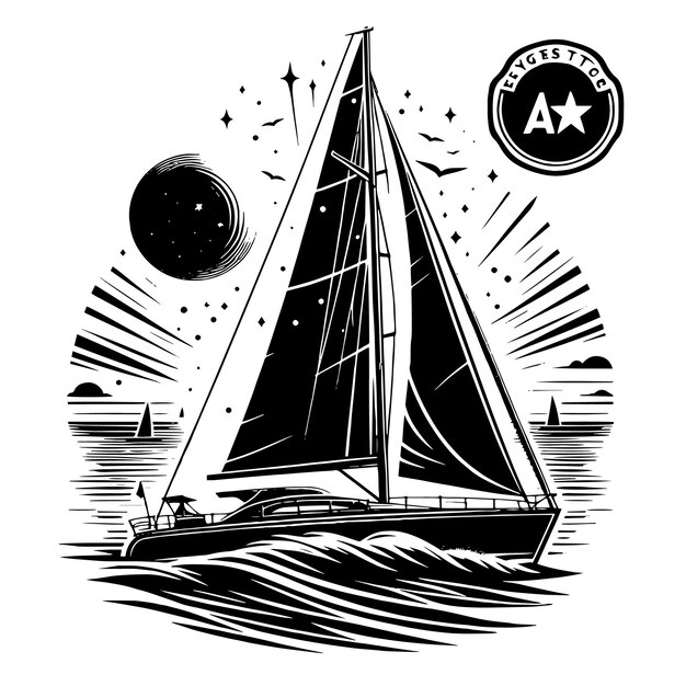 um barco com um logotipo que diz "a"