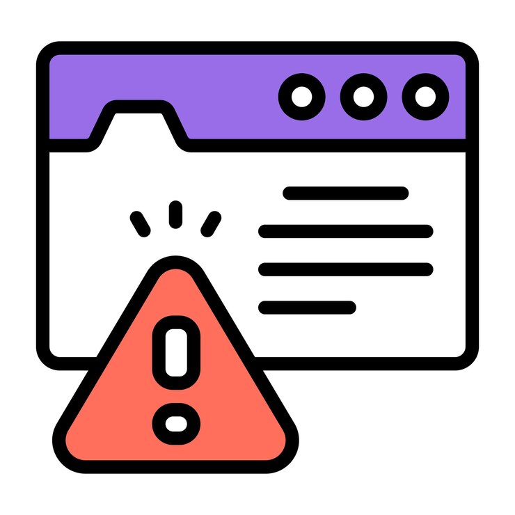 Vetor um belo ícone de design de erro na web