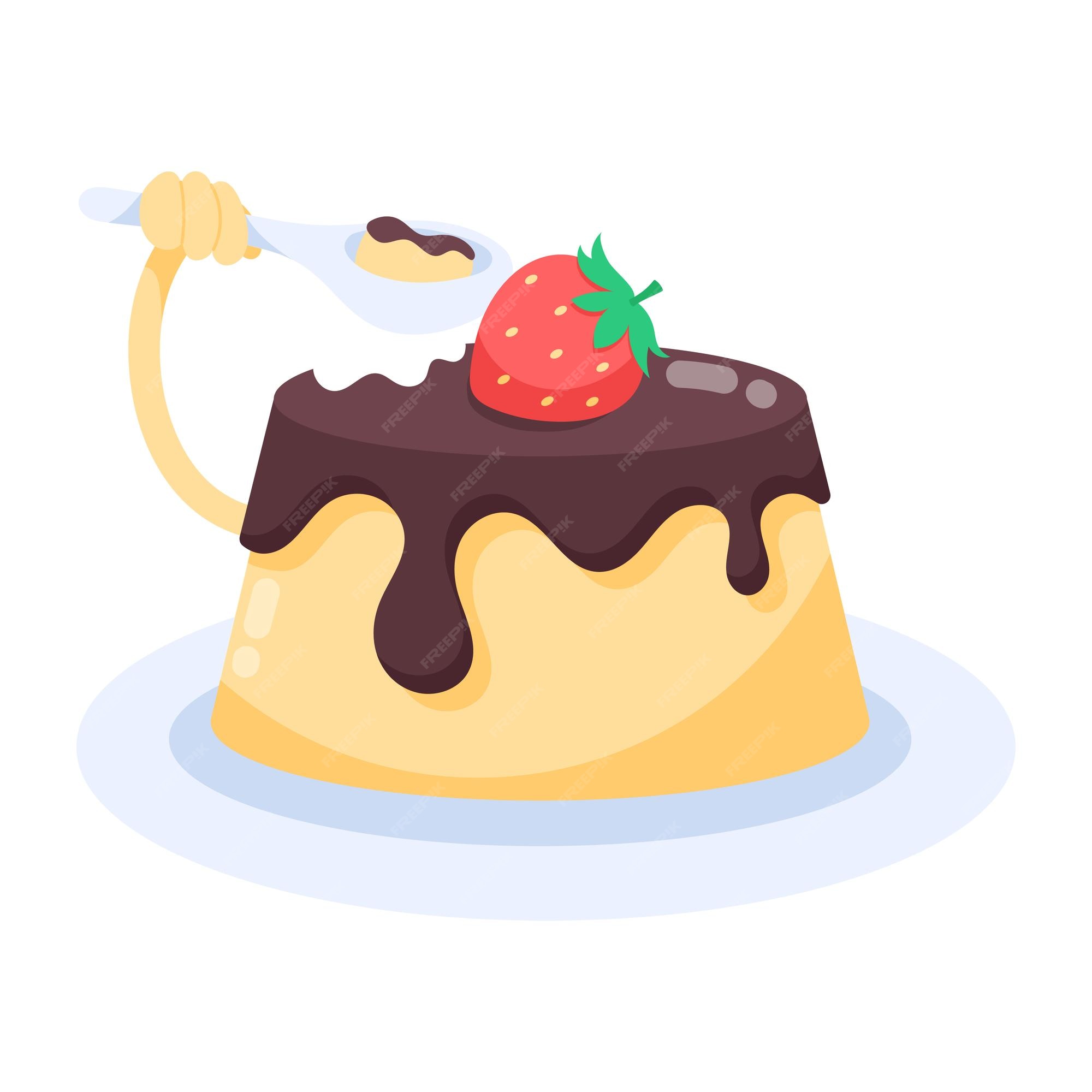 Desenho à Mão Desenhada ícone De Sobremesa De Bolo De Chocolate Com Morango  E Mille PNG , Encantador, Desenho Animado, Pintado à Mão Imagem PNG e Vetor  Para Download Gratuito