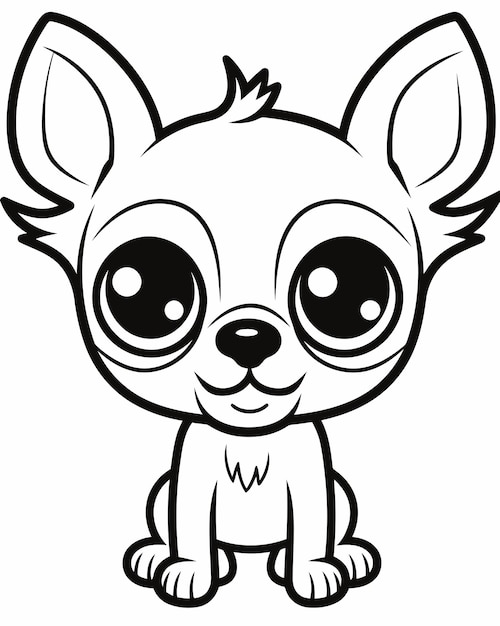 Desenho De Cachorrinho Está Sentado Em Um Fundo Branco Desenhos Animados  Para Colorir Páginas Esboço Vetor PNG , Desenho De Carro, Desenho De Desenho  Animado, Desenho De Cachorro Imagem PNG e Vetor