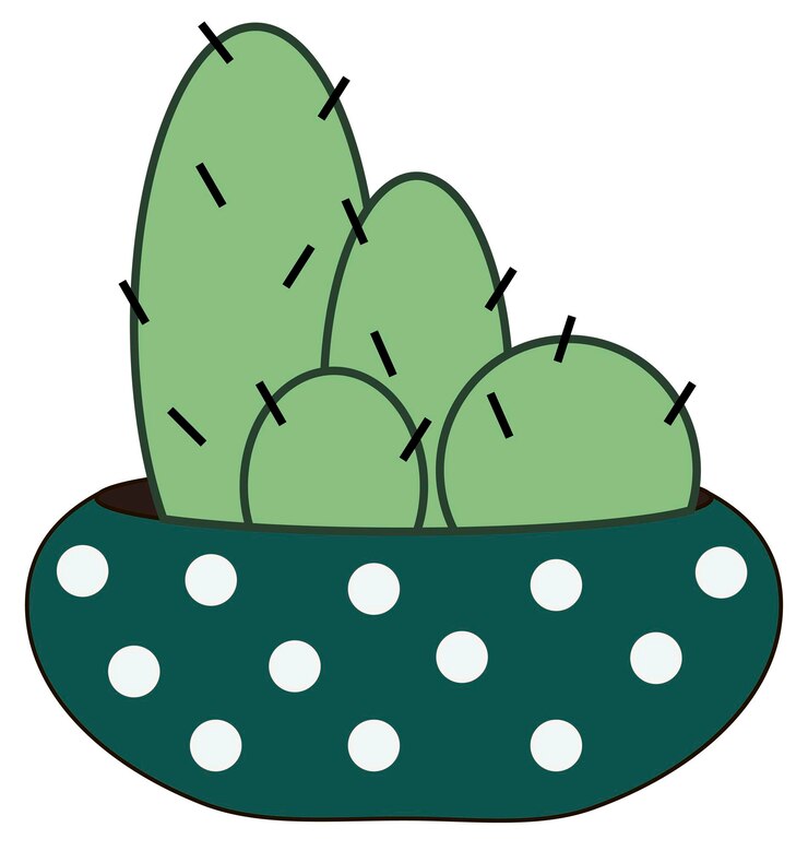 Vetor um cactus enérgico numa panela elegante, uma decoração viva para o seu interior.