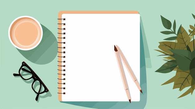 um caderno com um lápis e uma caneta nele