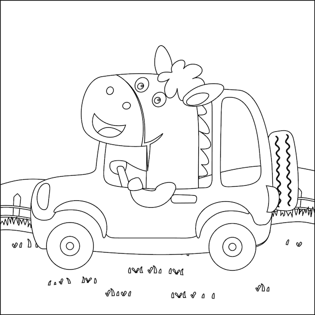 Desenho De Jogo Livro Colorir Cavalo Animado Para Crianças Caminho Do  Zoológico Vetor PNG , Desenho De Cavalo, Desenho De Carro, Desenho De  Desenho Animado Imagem PNG e Vetor Para Download Gratuito