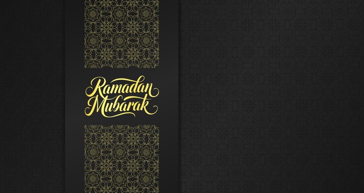 Um cartão de saudação elegante e de luxo para o Ramadão.