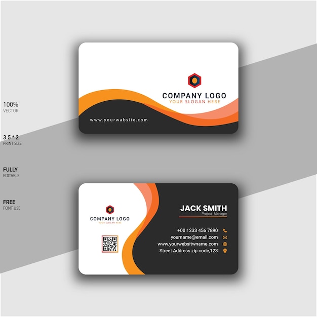 Um cartão de visita para uma empresa chamada logotipo da empresa