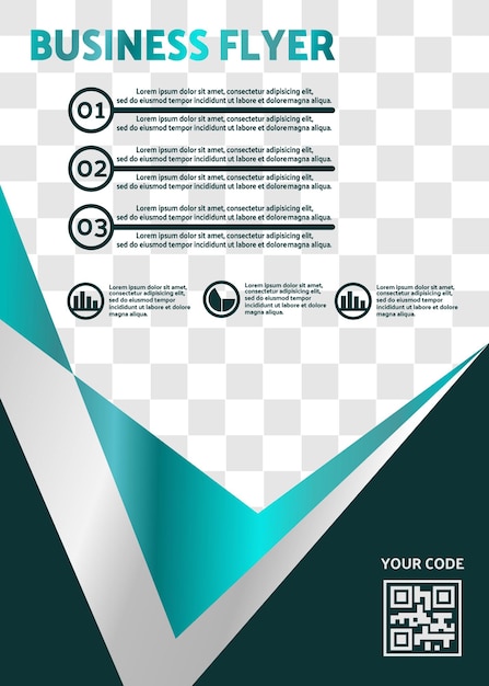 Um cartaz azul e verde para um código.