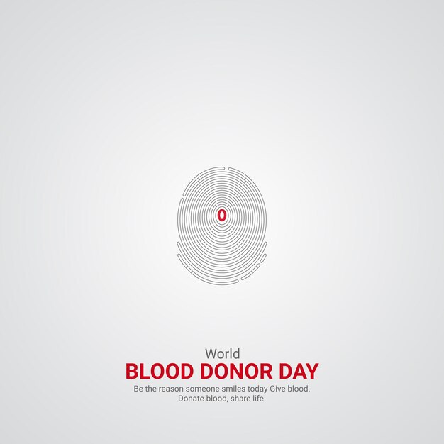 Um cartaz com um círculo que diz dia do sangue