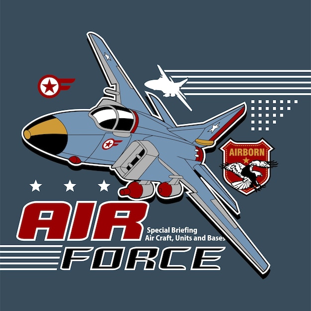 Um cartaz da força aérea com um avião nele