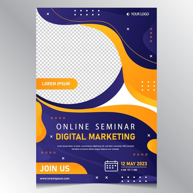 um cartaz de marketing em linha da empresa marketing em linha