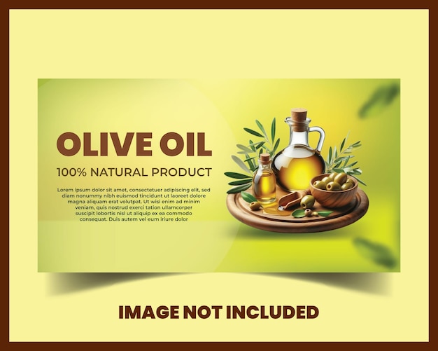 Um cartaz de um produto chamado azeite de oliva orgânico fresco
