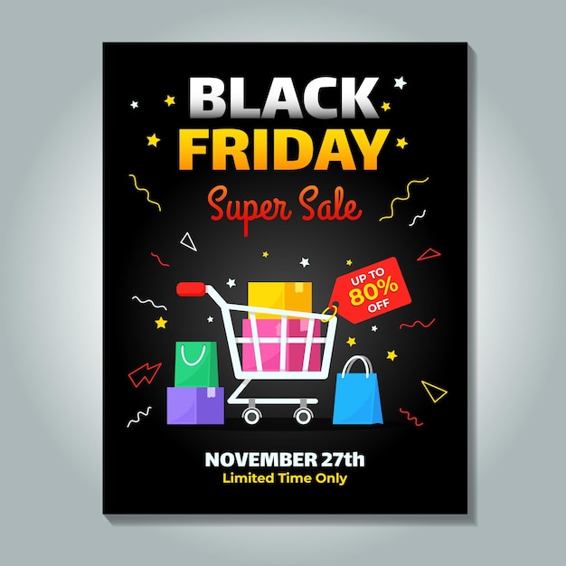 um cartaz de venda de sexta-feira preta para venda de quinta-feira negra