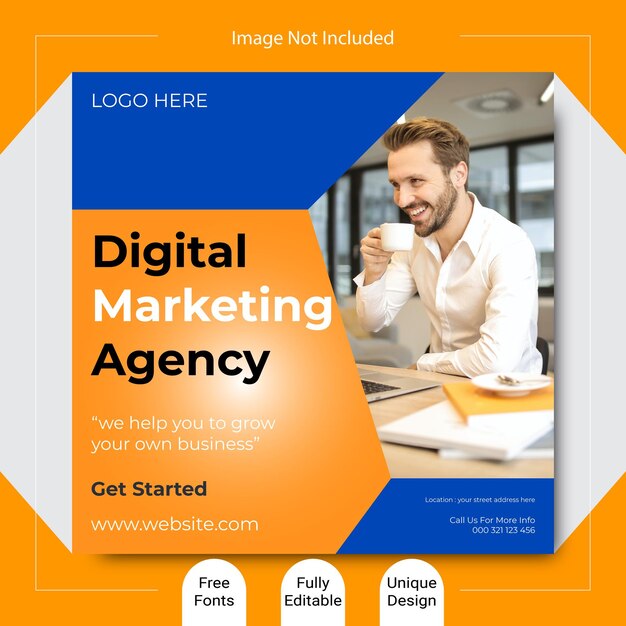 Um cartaz para agência de marketing digital