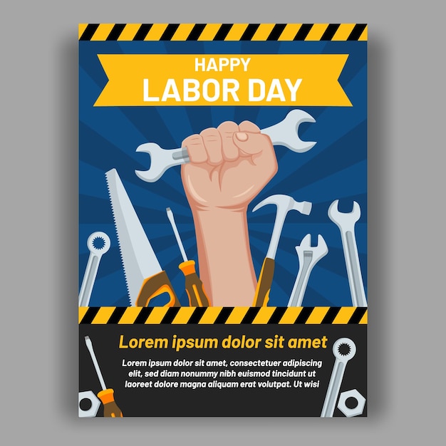 um cartaz para o dia do Dia do Trabalho