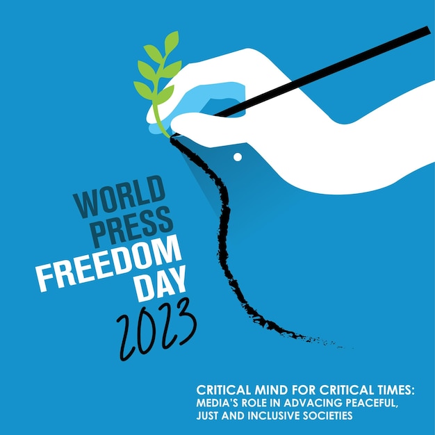 Um cartaz para o dia mundial da liberdade de imprensa 2013.