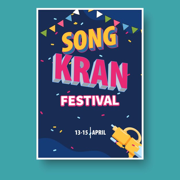 Vetor um cartaz para um festival chamado song krabi festival