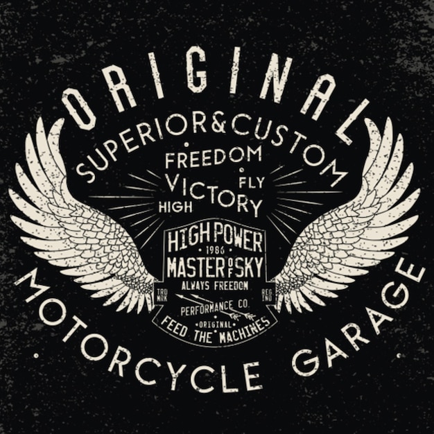 Vetor um cartaz que diz motocicletas originais nele