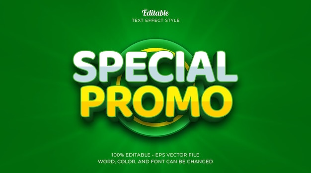 Um cartaz verde que diz promoção especial nele