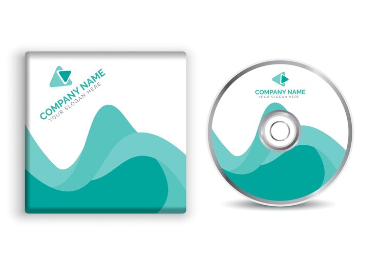 Vetor um cd que tem o nome nome nome cotação nele