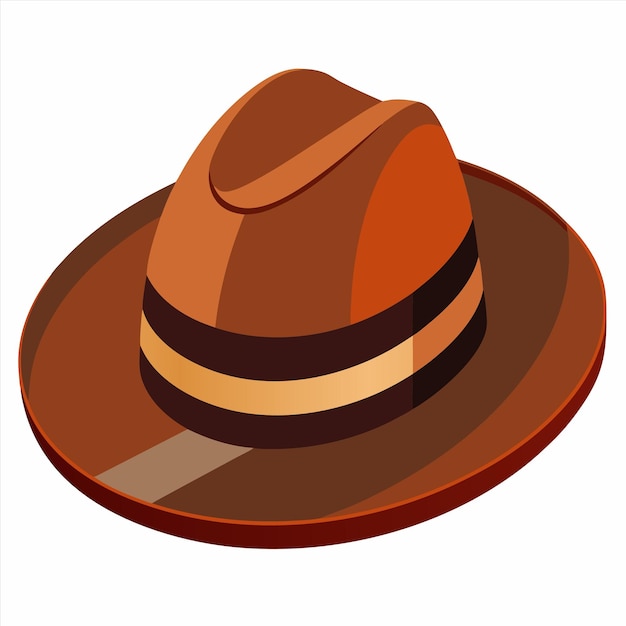 um chapéu castanho com uma faixa castanha nele