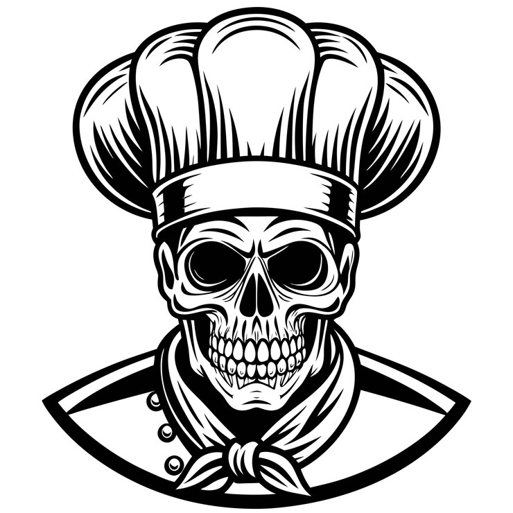 Vetor um chapéu de chef com um chapéu de chefe nele