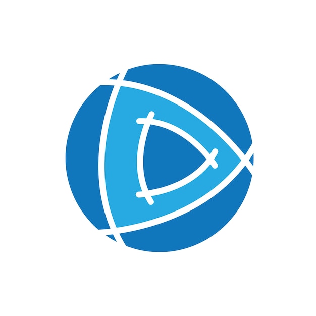 Um círculo azul com um círculo com um círculo com a palavra peixe