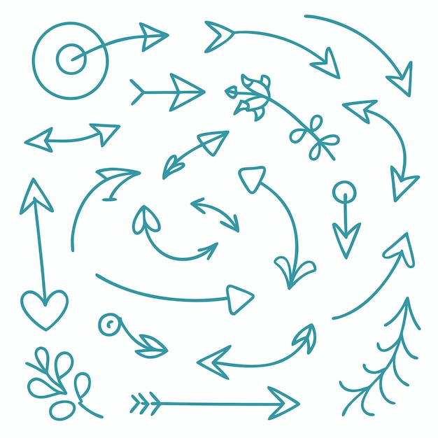 Um círculo com flechas e flechas com um desenho de um círculo com setas e flechas