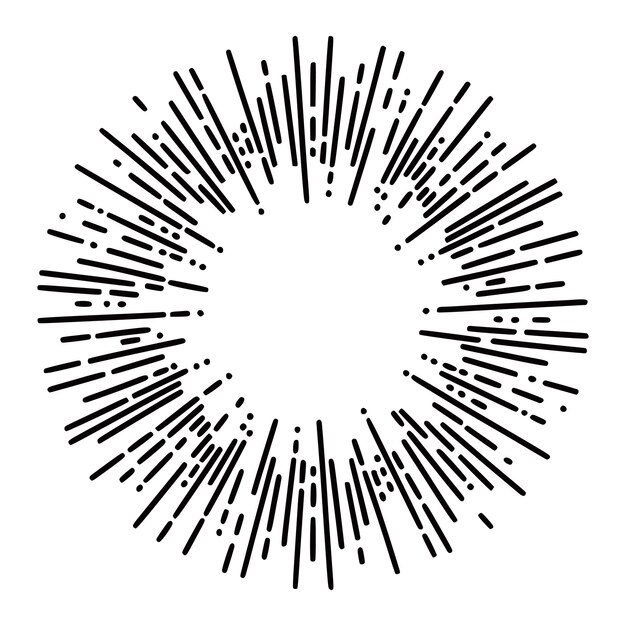 um círculo com um círculo de linhas e um círculo Com um círculo no meio