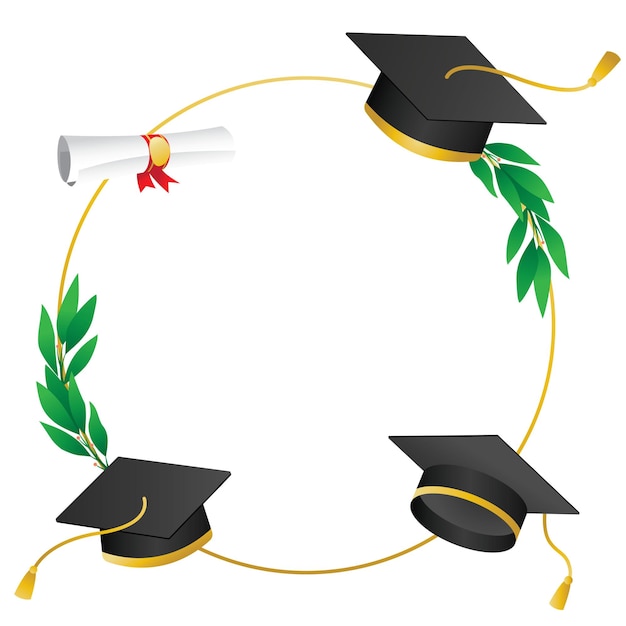 um círculo com uma bandeira que diz citação citação de graduação