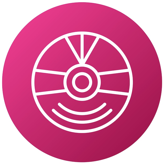 Vetor um círculo rosa com um logotipo branco