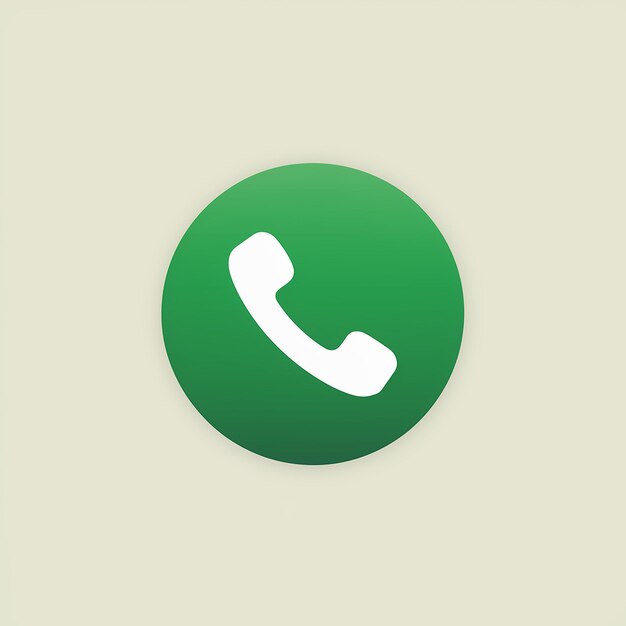 Vetor um círculo verde com um telefone nele