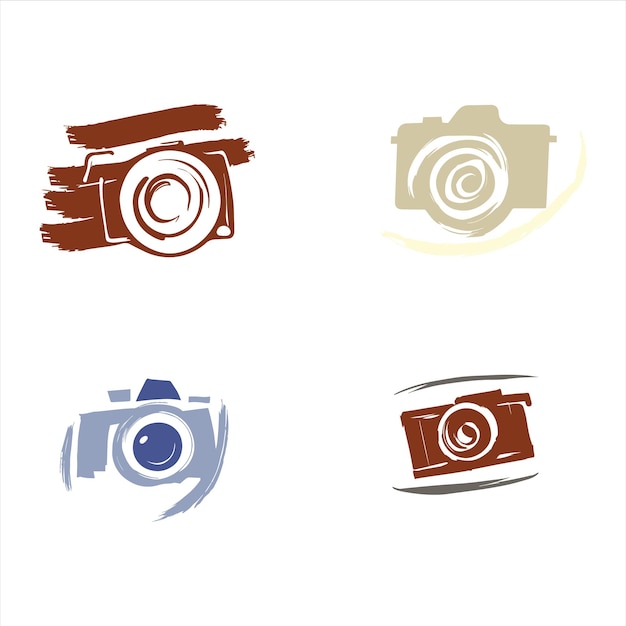 Um conjunto de câmeras diferentes com cores diferentes e a palavra canon na parte inferior.
