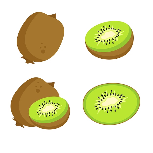 Um conjunto de diferentes tipos de kiwi