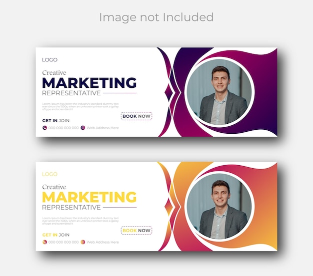 Um conjunto de dois banners para uma empresa de marketing.