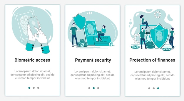 Um conjunto de interfaces ui e ux para telas de smartphonestópico garantindo a segurança com acesso biométrico