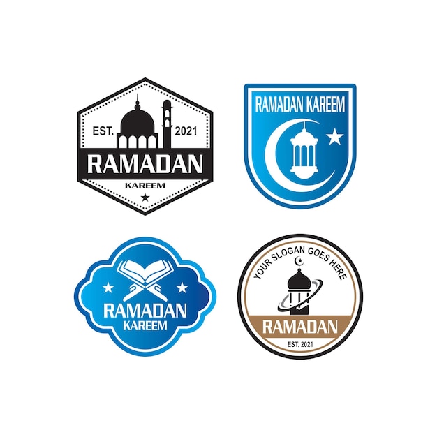 Um conjunto de logotipos do ramadã