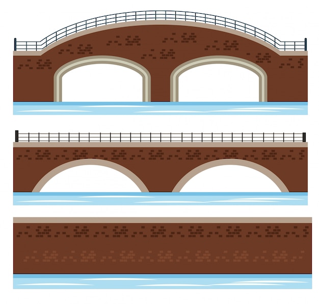 Vetor um conjunto de ponte sobre o rio