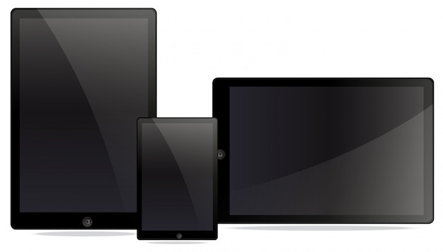 Um conjunto de tablet eletrônico
